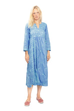 Load image into Gallery viewer, Cotton Embroidered Dress - Periwinkle