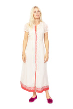 Load image into Gallery viewer, Longine Cotton Dress - Off White &amp; Red