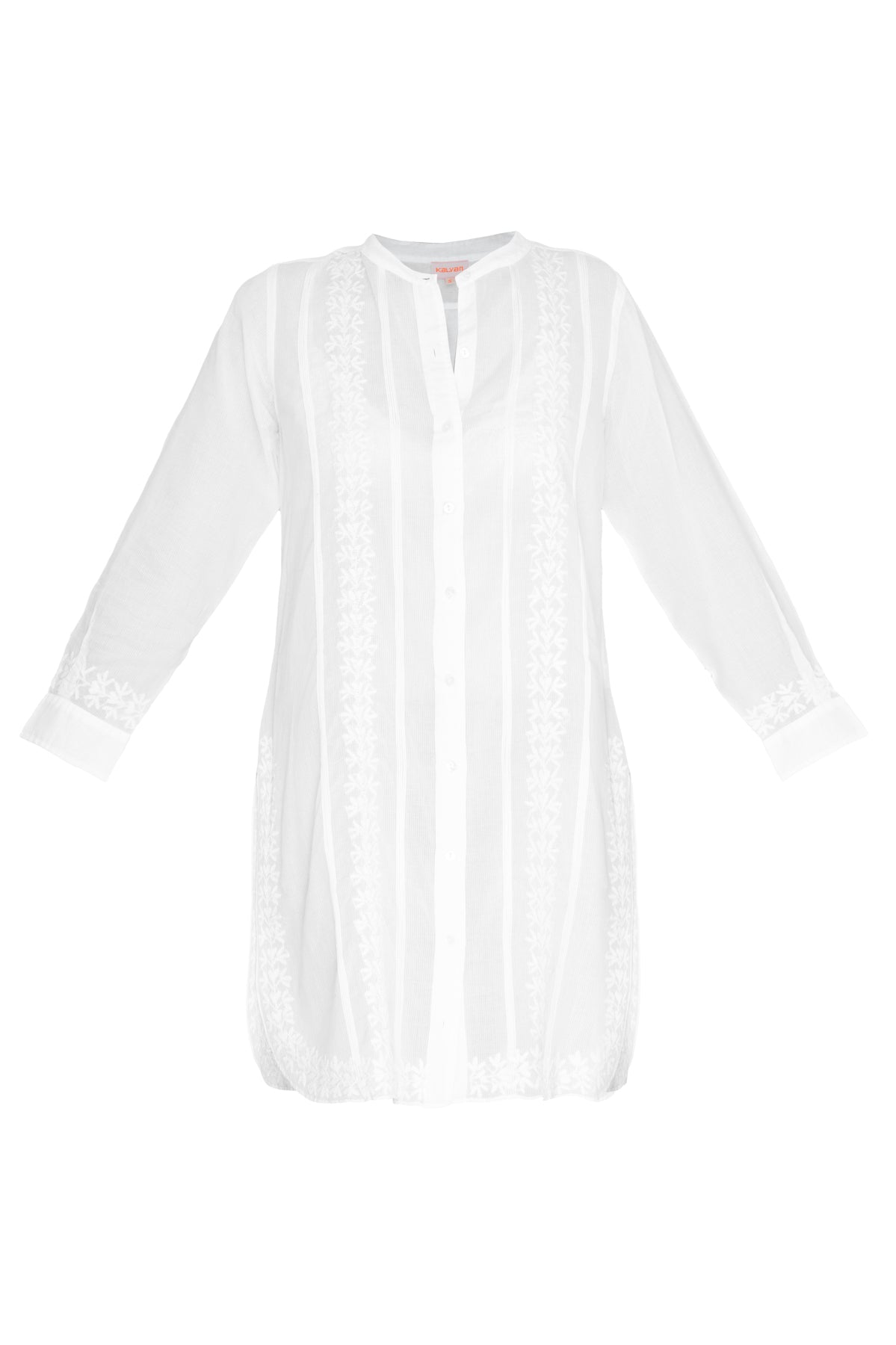 Kamize Cotton Shirt Dress - White