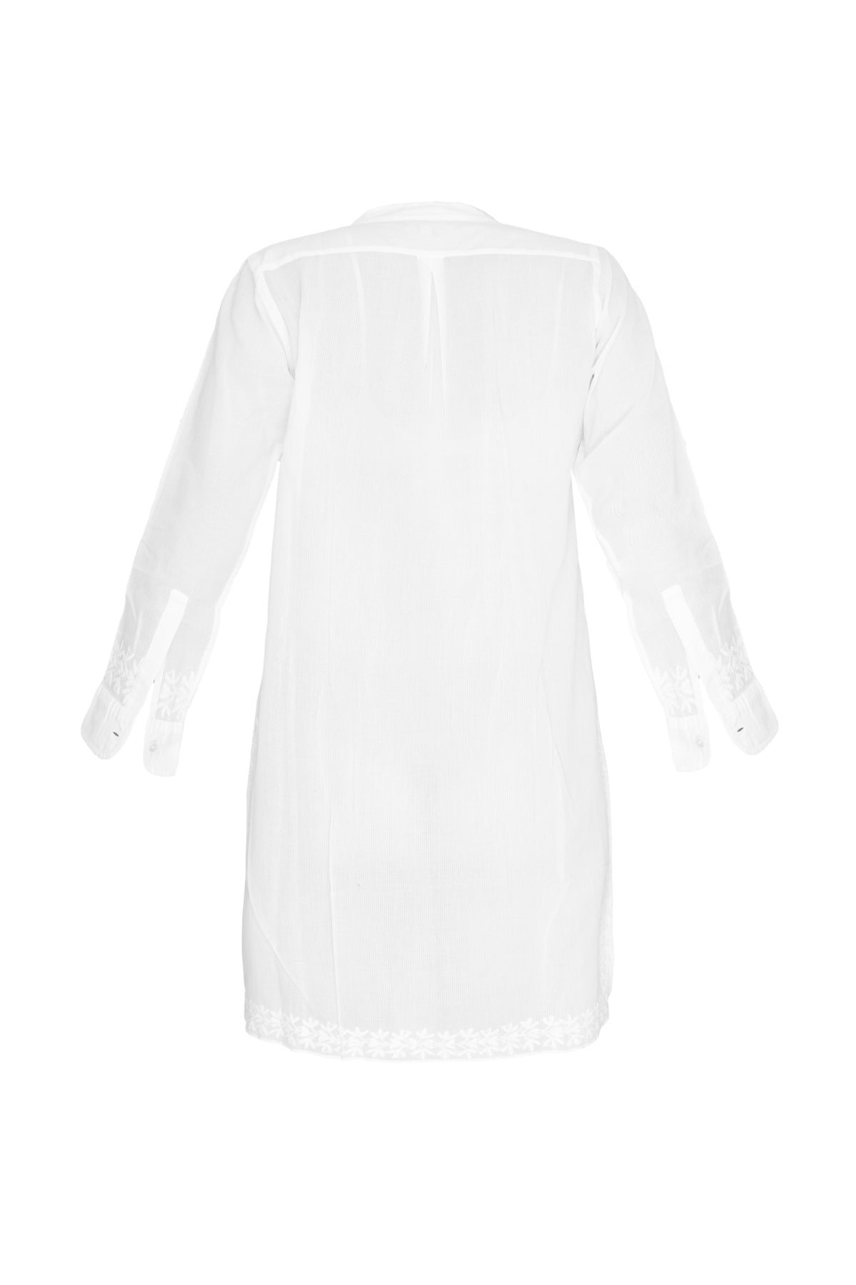 Kamize Cotton Shirt Dress - White