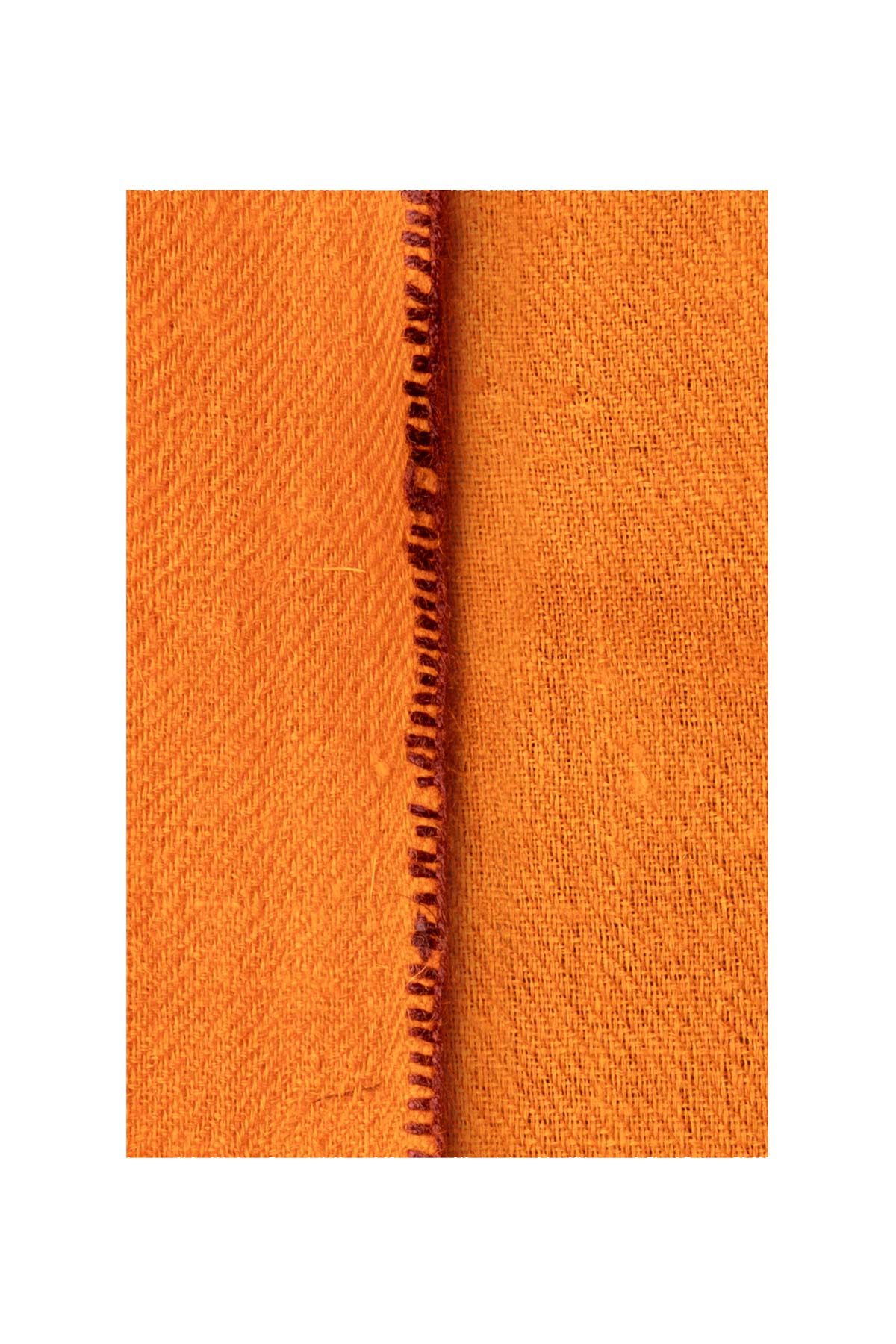 Classic Embroidered Edge Cashmere Pashmina Shawl - Orange