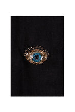 Load image into Gallery viewer, Eye Embroidered Shawl - Black
