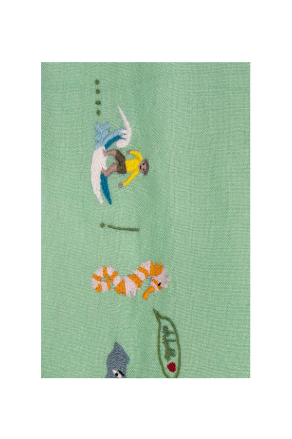 Tropical Holiday Shawl - Mint