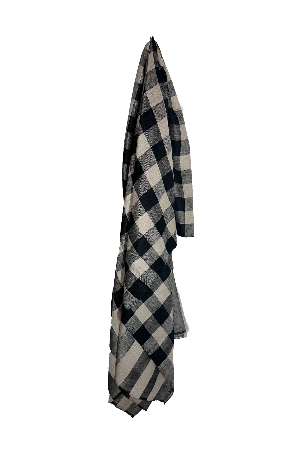 Checked Pashmina - Black & Brown