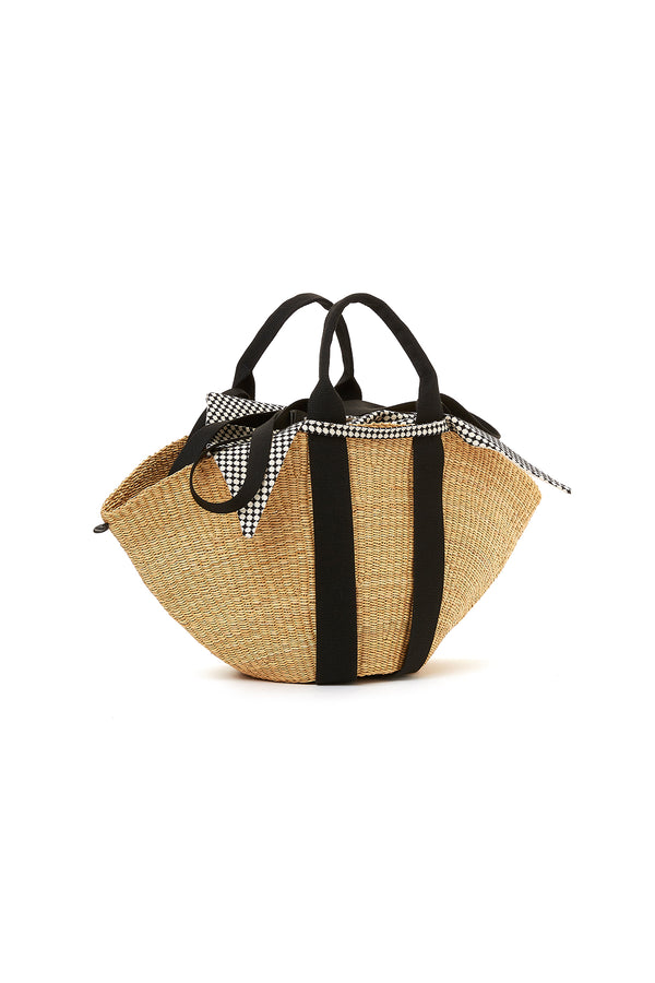 Mini Sophie Basket Bag - Black Check