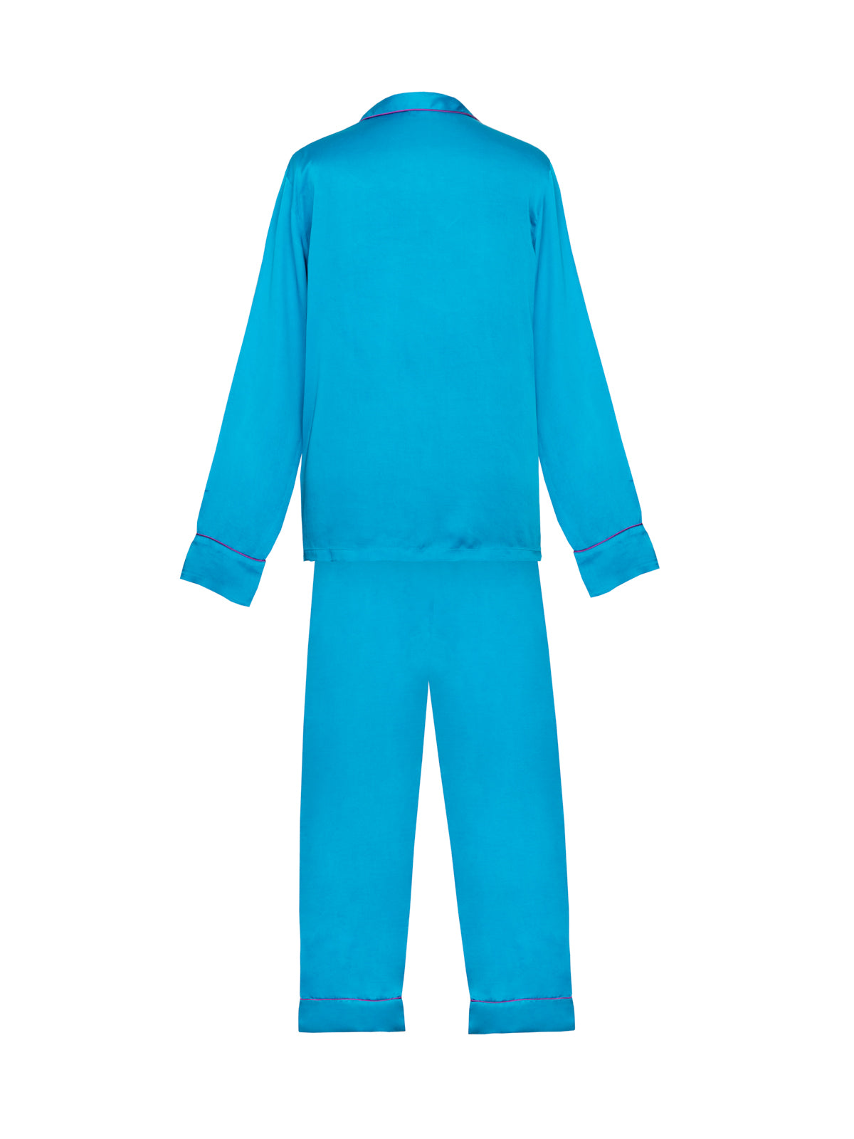 Womens Satin Pyjama - Blue