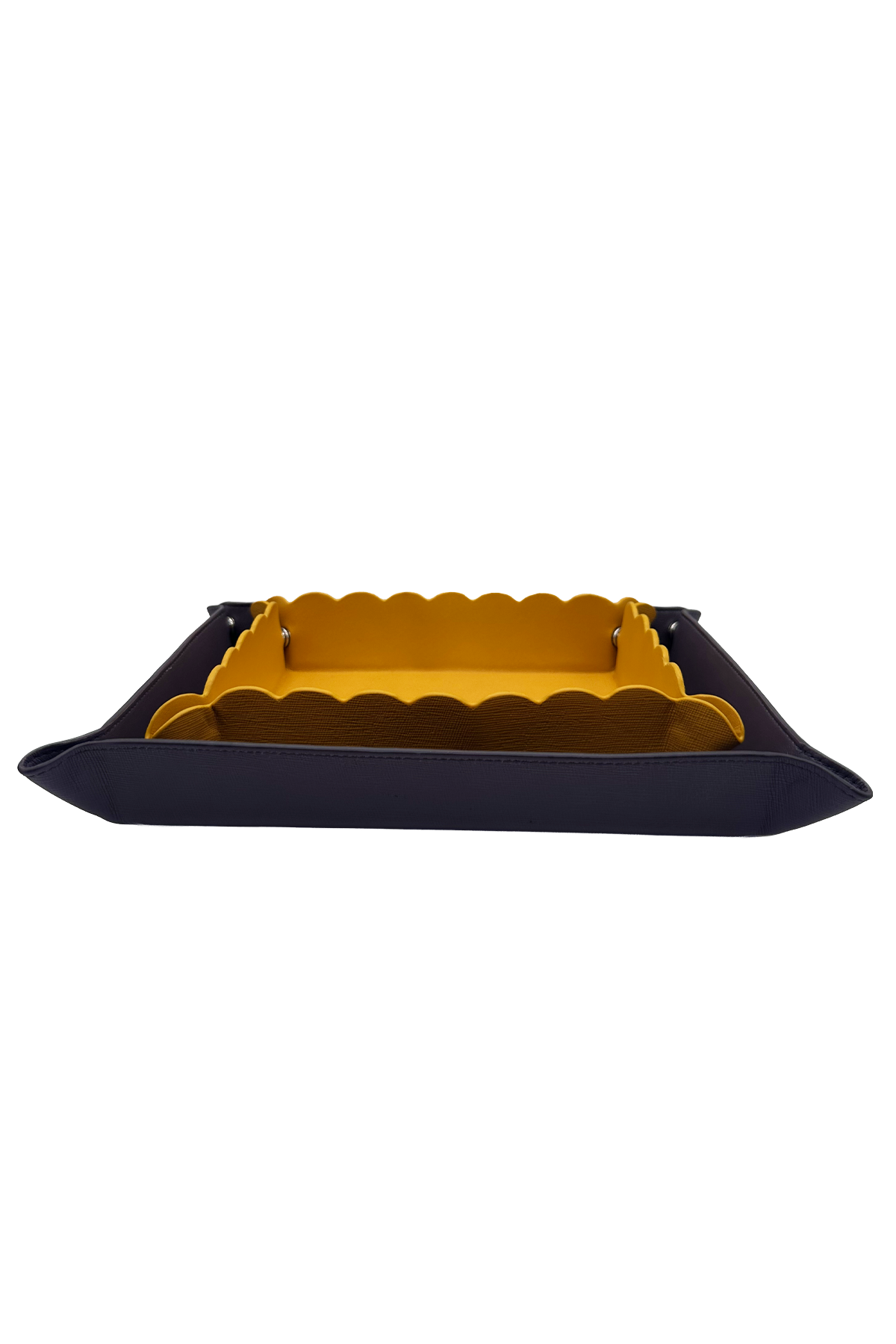 Large Leather Tray - Aubergine