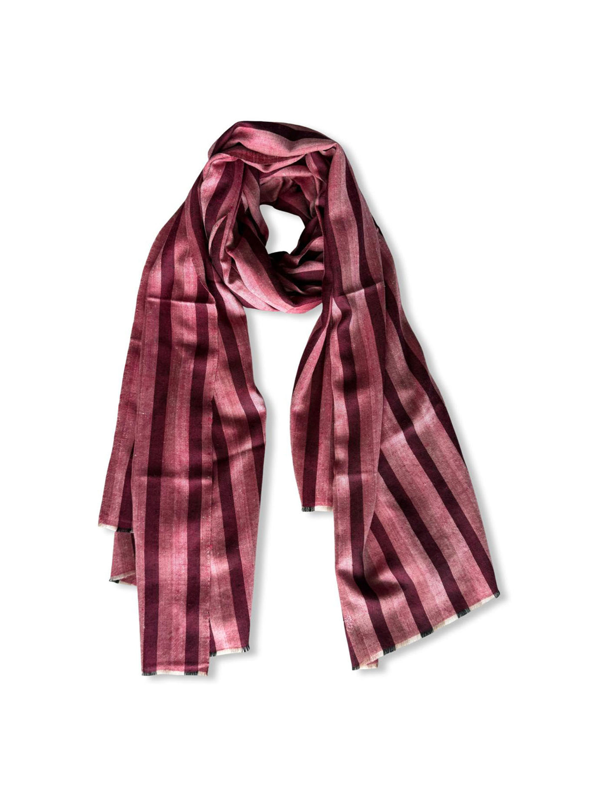Tone on Tone Stripe Pashmina Shawl - Plum