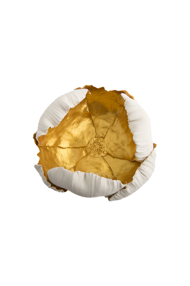 Alba Rose Porcelain Bowl - Cream Gold