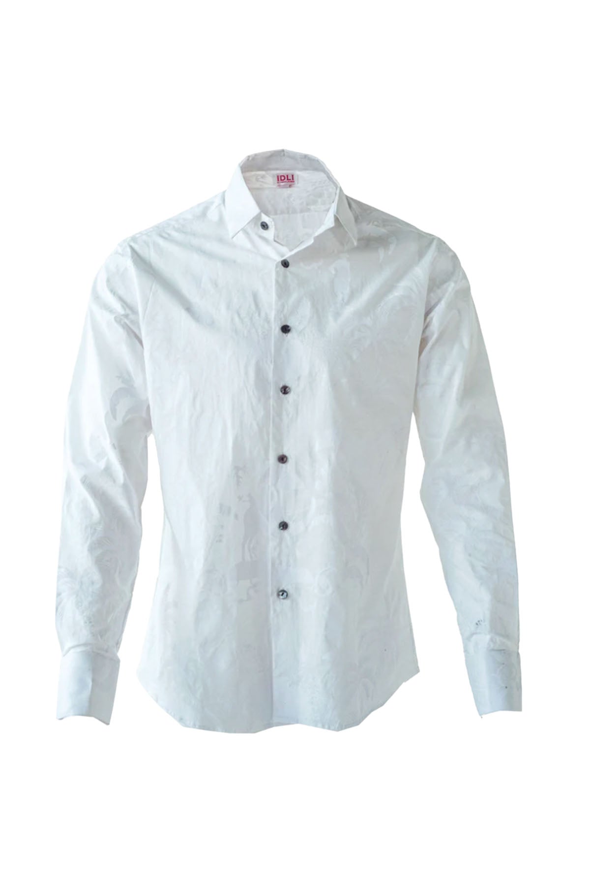 Men's Shirt - White Camel Print