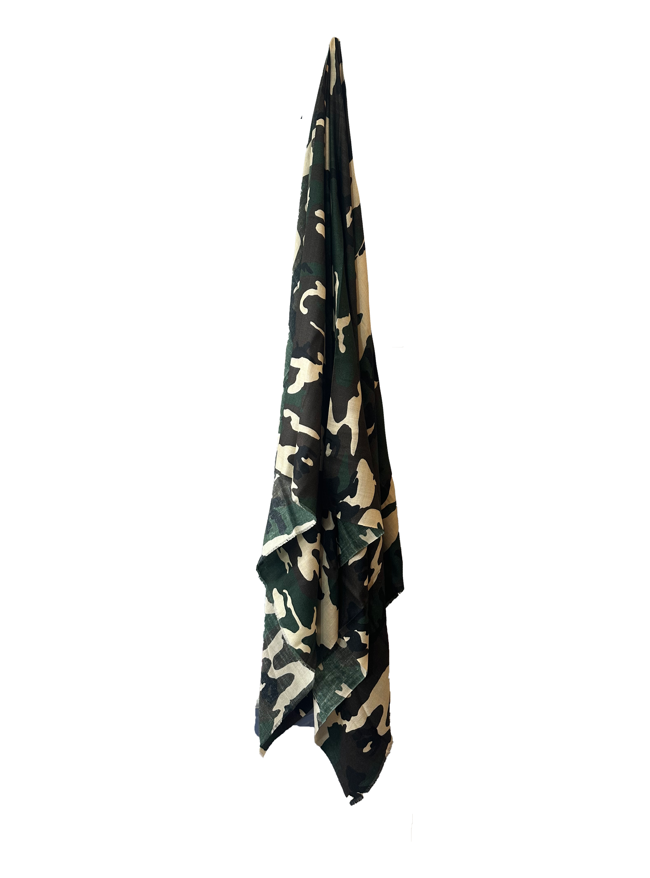 Camouflage Pashmina Shawl - Green and Brown