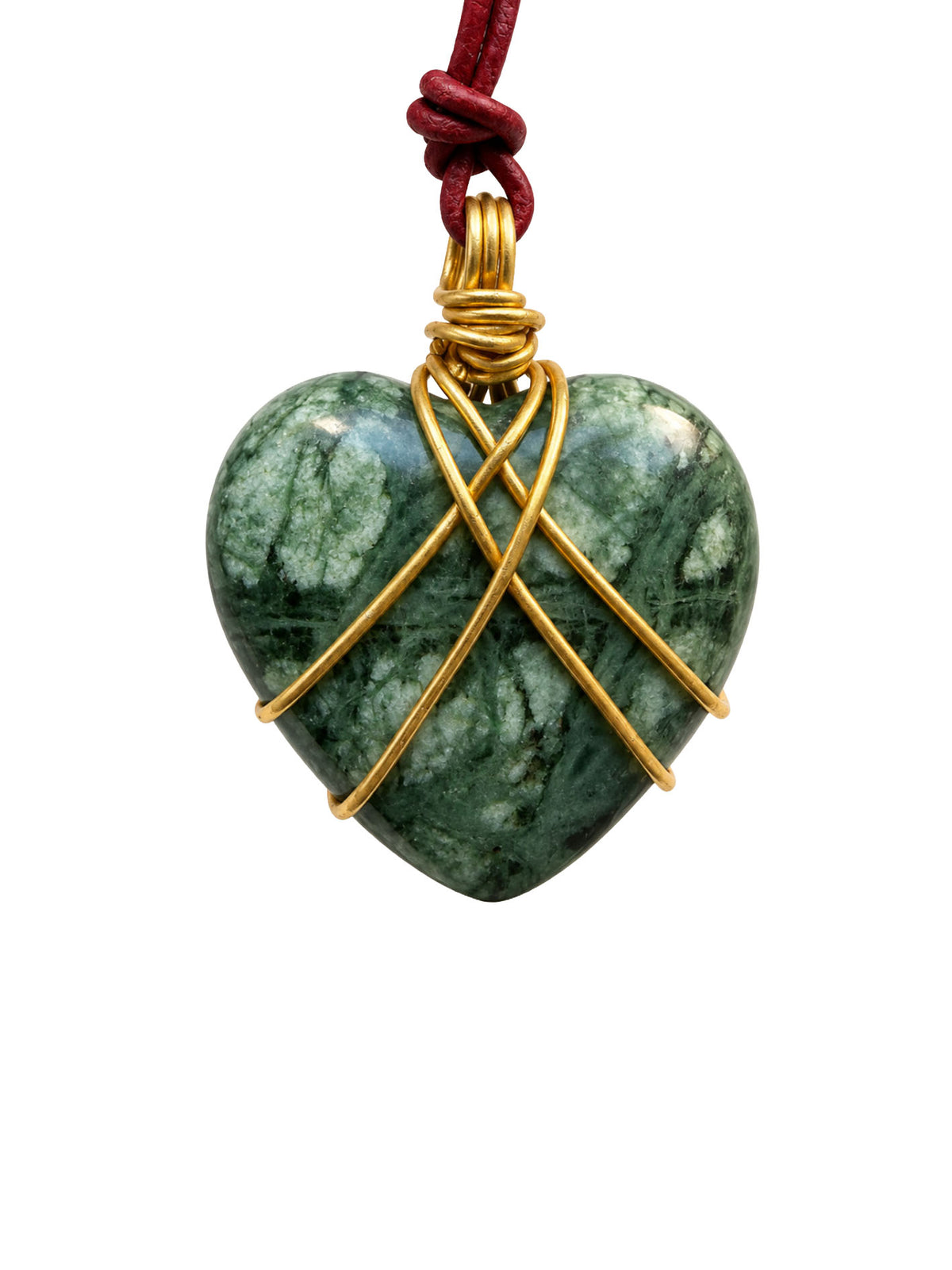 Rice Green Heart Pendant