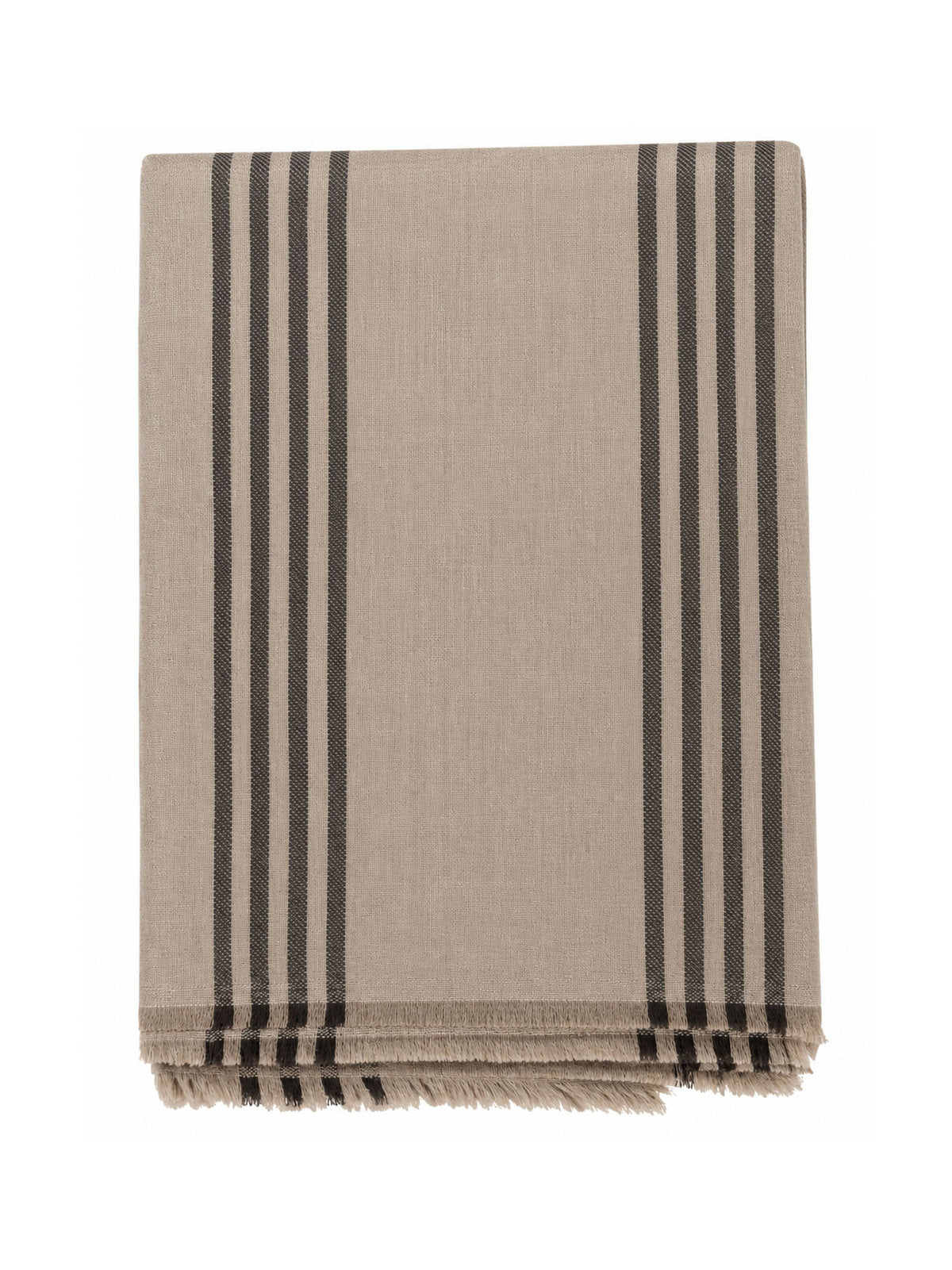 Black Forest Stripe Pashmina Shawl - Taupe
