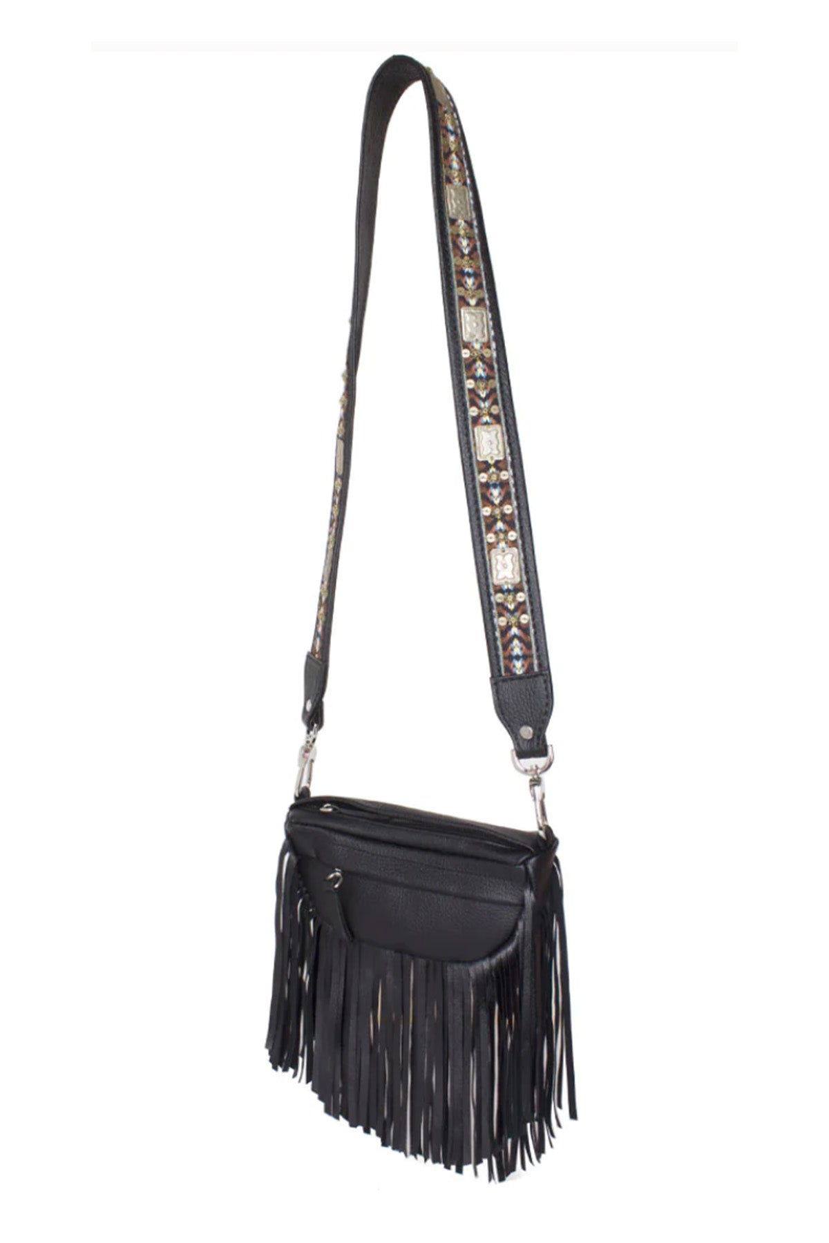 Black fringe purses best sale