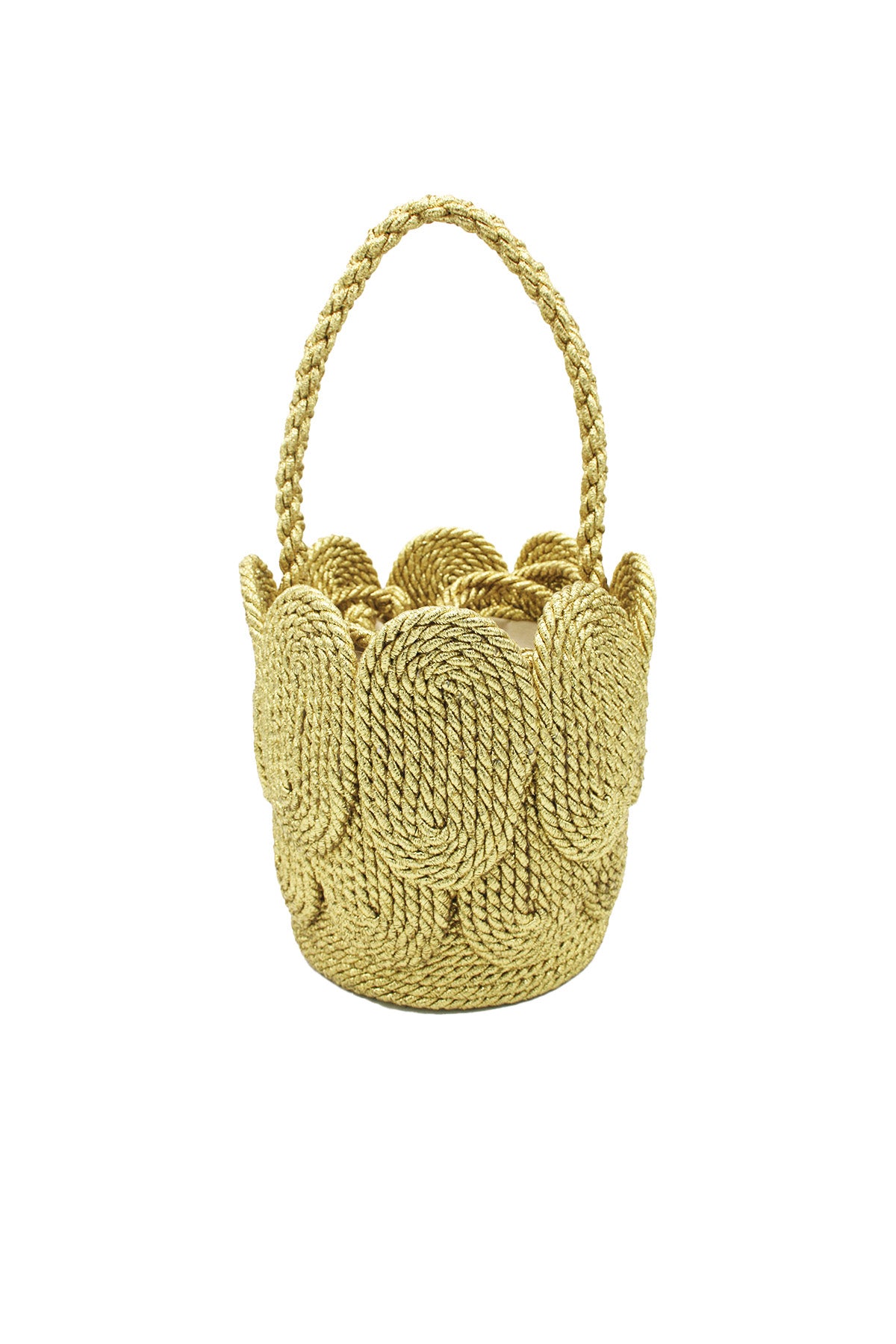 Chacha Gold Shimmer Bucket Bag