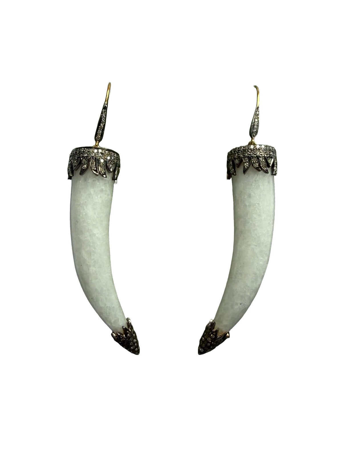 Diamond Horn Spike Earrings