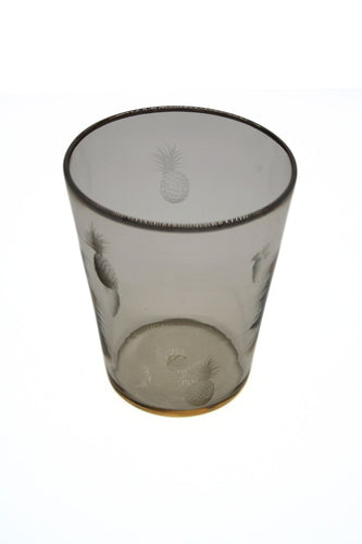 Vaso Glass- Pineapple Engraving