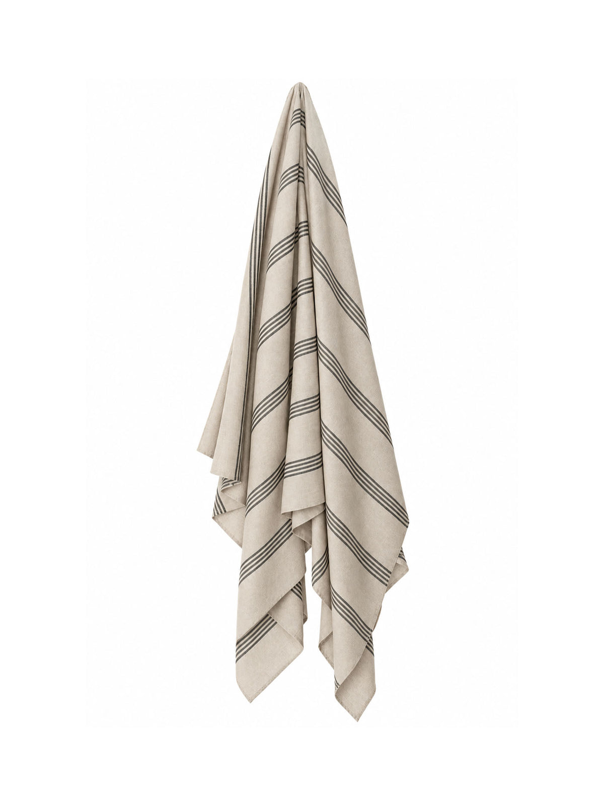 Black Forest Stripe Pashmina Shawl - Stone
