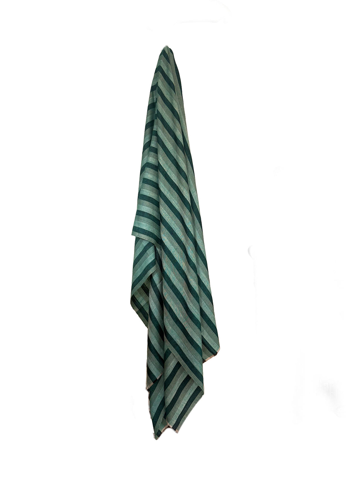 Tone on Tone Stripe Pashmina Shawl - Forest
