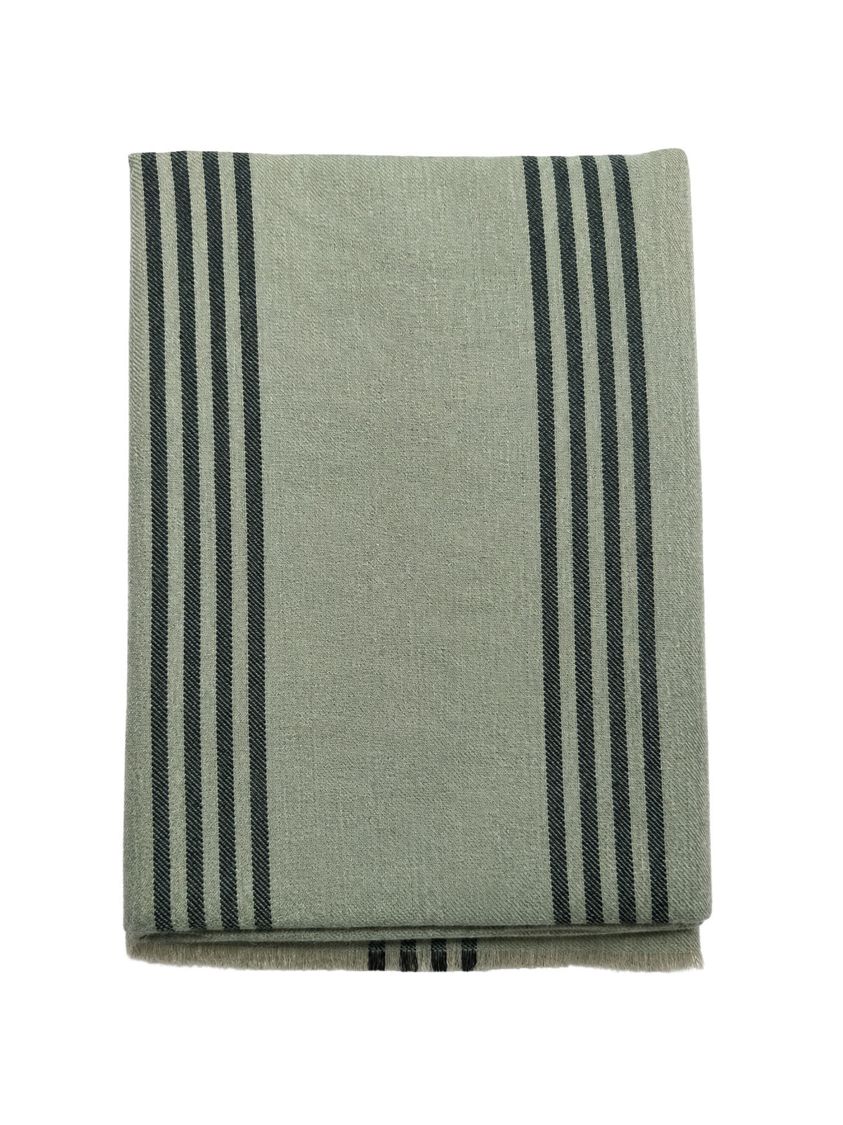 Black Forest Stripe Pashmina Shawl - Greige