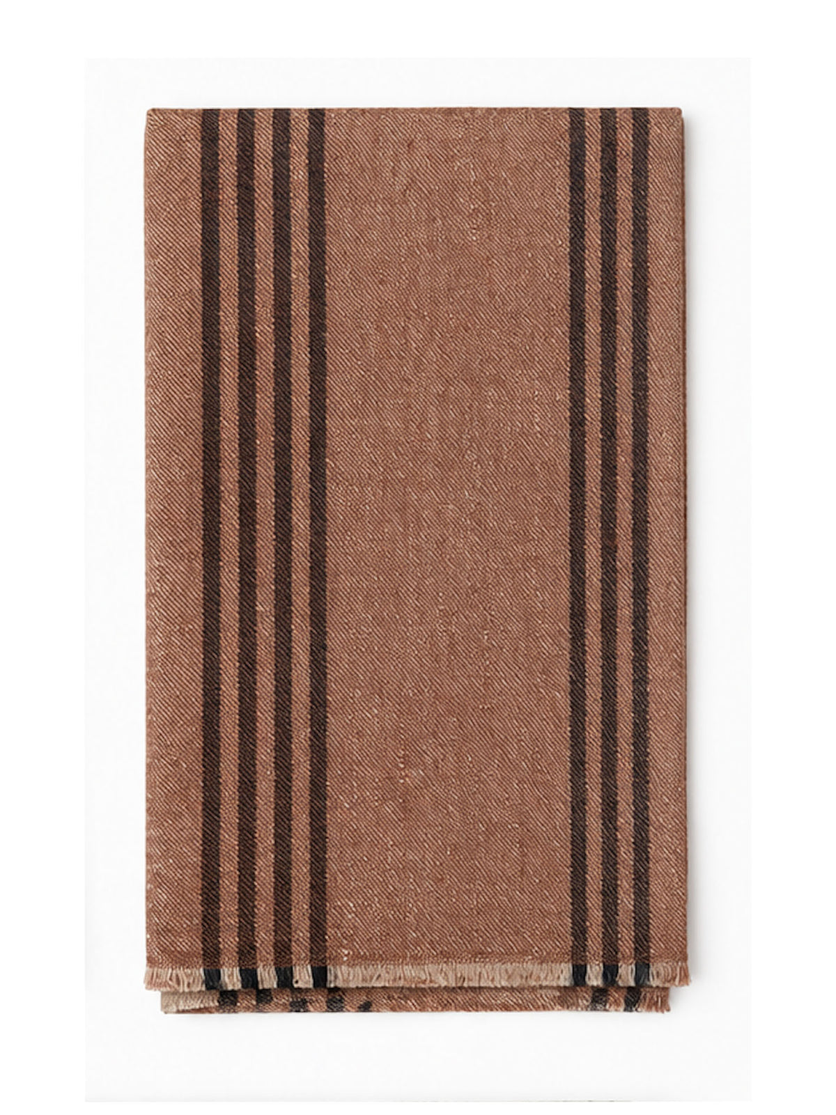 Black Forest Stripe Pashmina Shawl - Brown