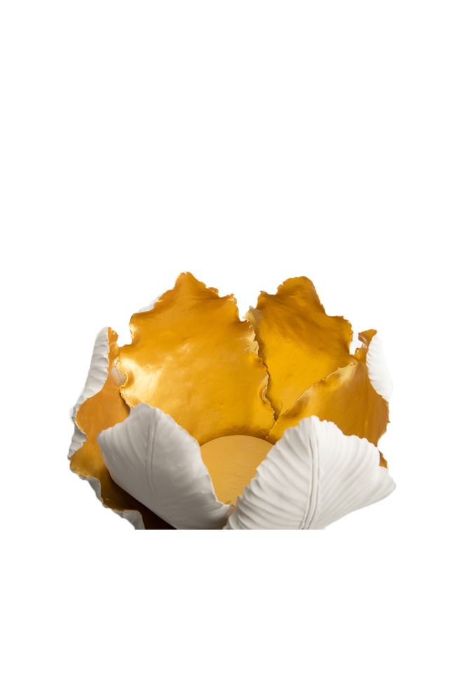 Tulipa Small Candle Holder - Cream Gold