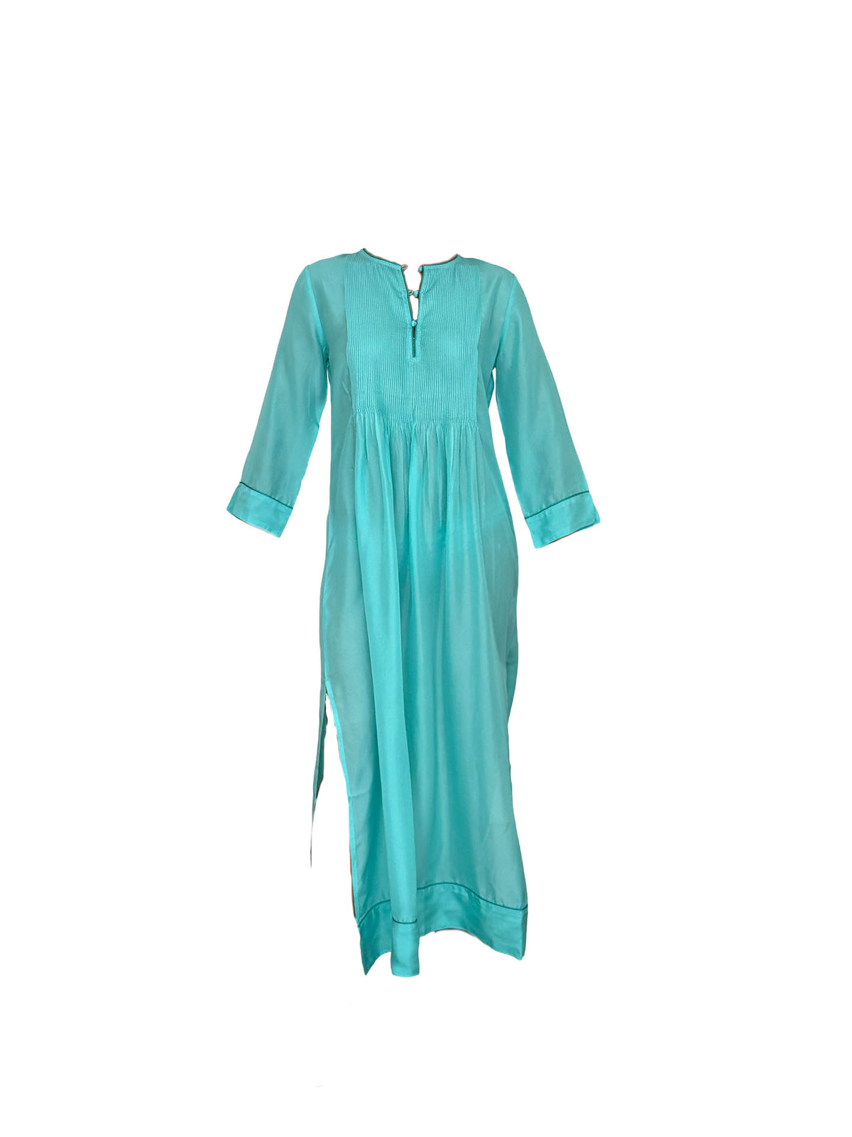 Heidi Silk Dress -  Turqouise