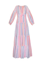 Load image into Gallery viewer, Long Cotton Sun Dress - Pink Stripes