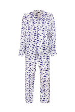 Load image into Gallery viewer, Naughty Print Silk Pyjamas - Blue
