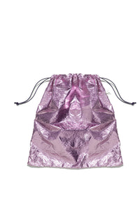 Large Metallic Pouch - Pink