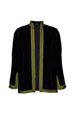Load image into Gallery viewer, Women&#39;s Moroccan Velvet Jacket - Black