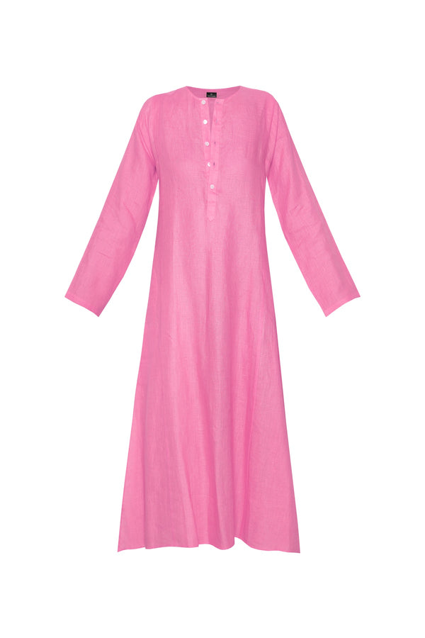 Lulu Linen Dress - Pink