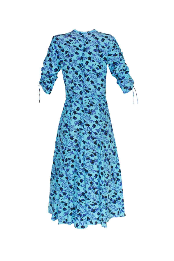 Midi Sleeve Bugesha Dress -  Floral Bluebell