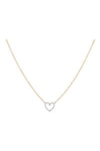 Diamond Heart Charm Necklace