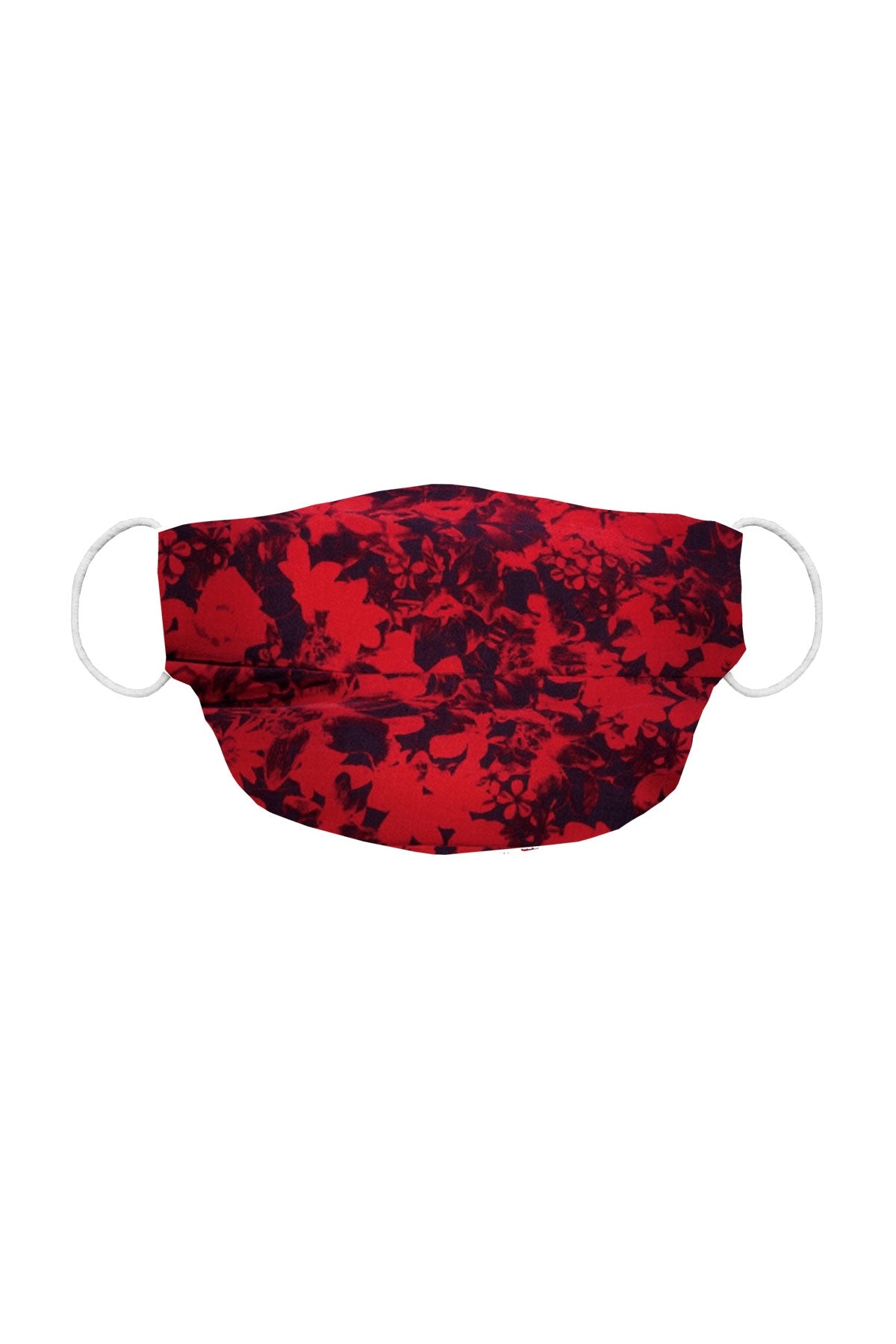 Silk Face Mask - Red Floral