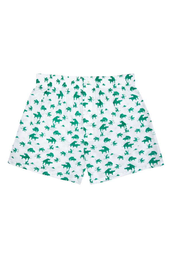 Men's Boxers - Green Naughty Animal Print