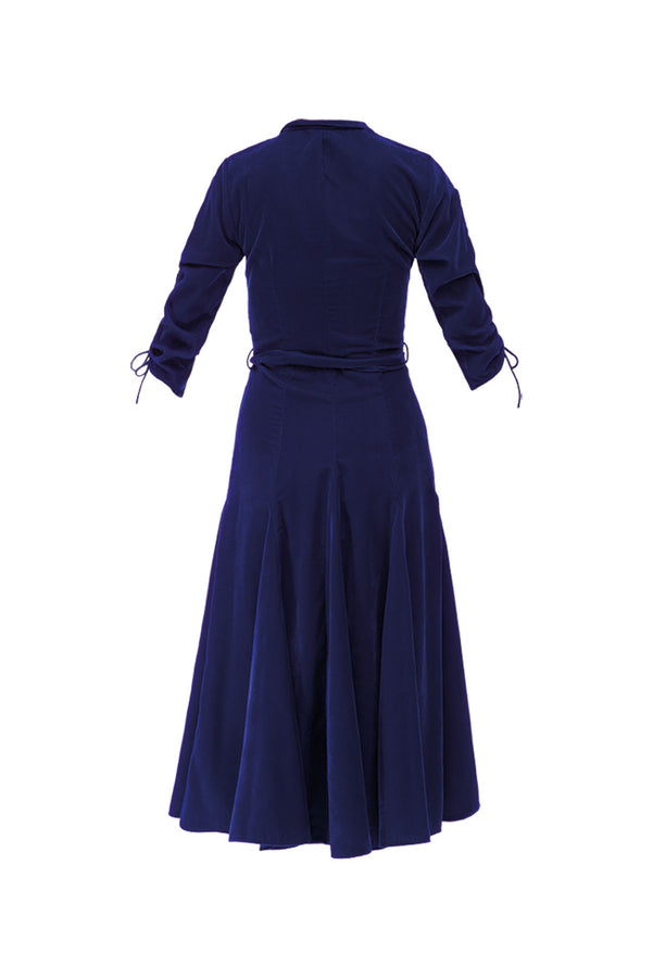 Bugesha Velvet Dress - Blue