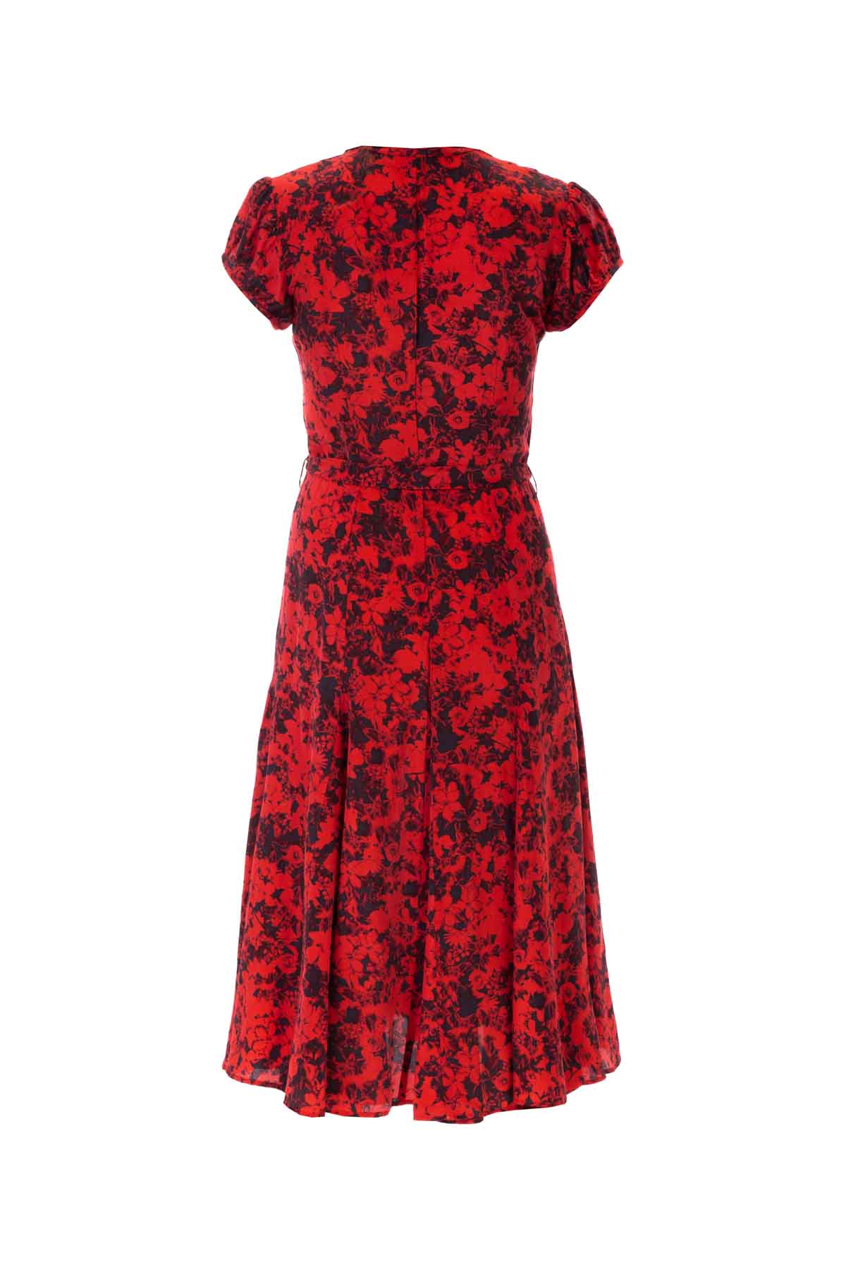 Silk Bugesha Dress - Red Floral