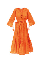 Load image into Gallery viewer, Hops Embroidered Dress - Orange