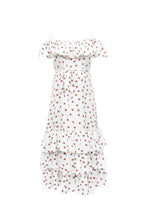 Load image into Gallery viewer, Off Shoulder Ruffle Dress - White Star