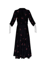 Load image into Gallery viewer, Cherry Bugesha Velvet Dress - Black