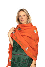 Load image into Gallery viewer, Indian Holiday Shawl - Flame