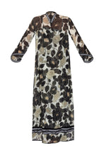 Load image into Gallery viewer, Silk Floral Coat - Olive