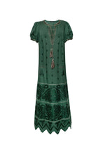 Load image into Gallery viewer, Rushka Embroidered Dress - Green