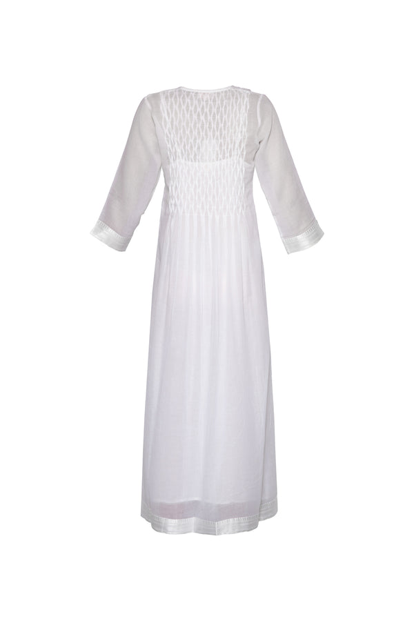 Datex Cotton Dress - White