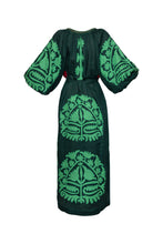 Load image into Gallery viewer, Shalimar Dress - Emerald &amp; Neon Green