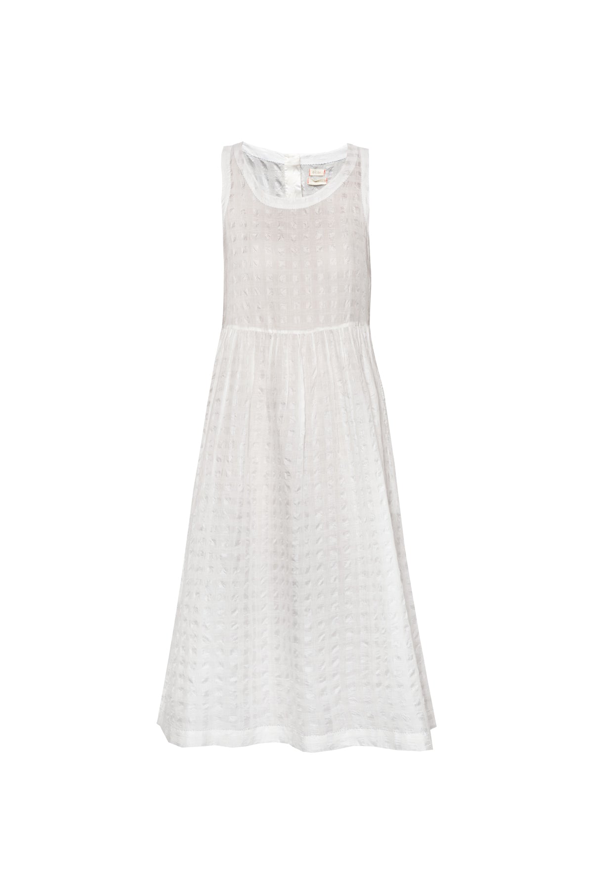 Florence Silk & Cotton Dress - White