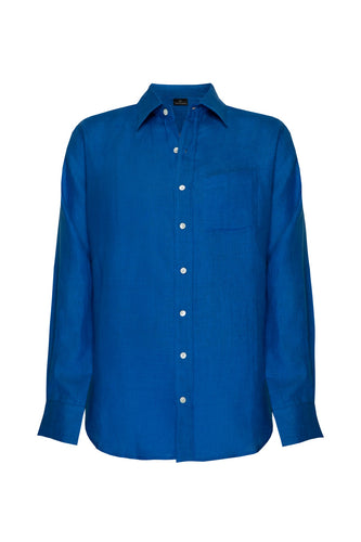 Classic Linen Shirt - Royal Blue