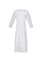 Load image into Gallery viewer, Cotton Embroidered Dress - White