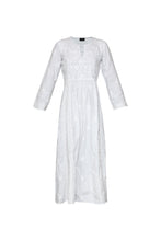 Load image into Gallery viewer, Cotton Embroidered Dress - White